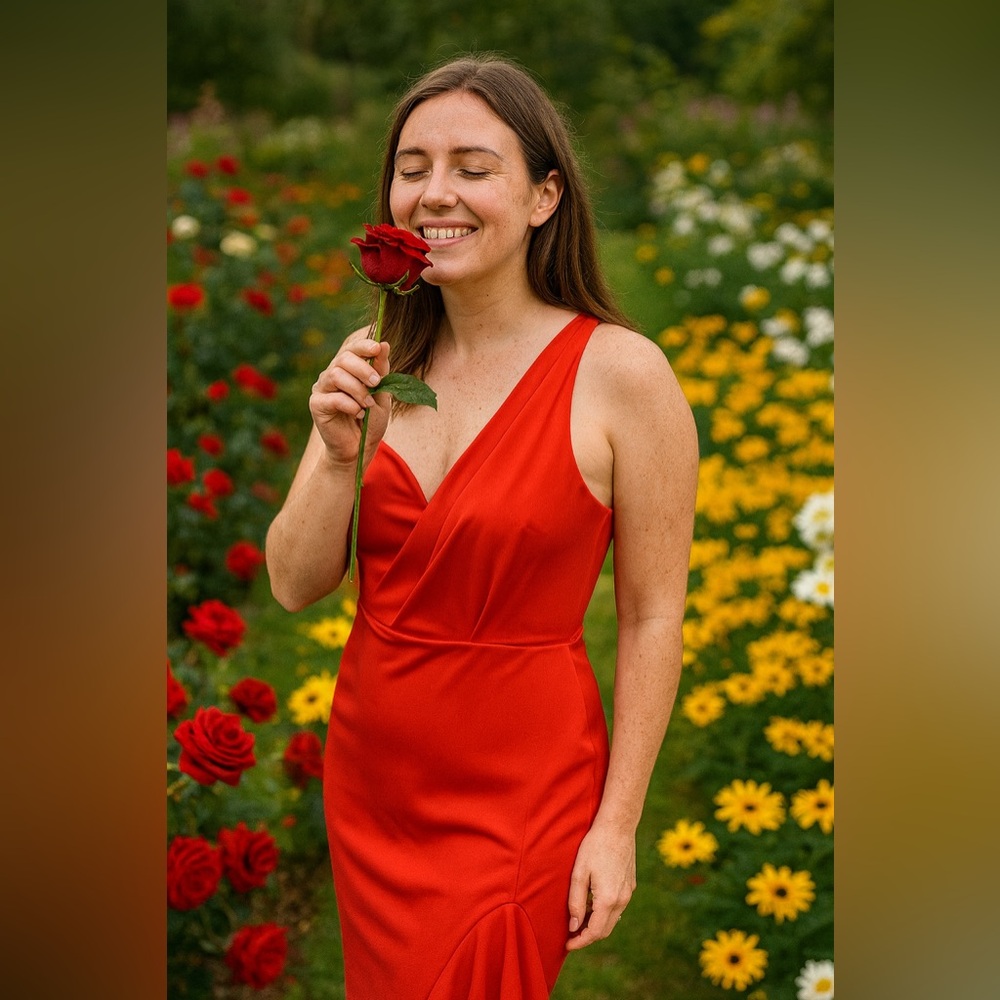Elegant Red Sleeveless Dress